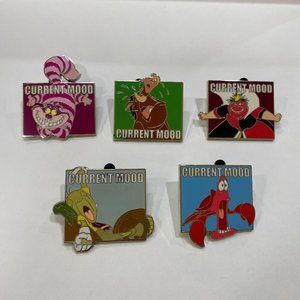 DISNEY PARKS Current Mood Assorted Pins - 5 total - Alice In Wonderland, Lion Ki